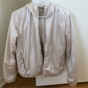 TNA Pillow Puff Jacket in Pearl White - XS [Orig. $89]